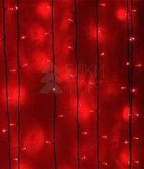 Светодиодный занавес 2*1 м, 220V., 200 красных LED ламп, черный ПВХ, Beauty Led (PCL202-11-2R)