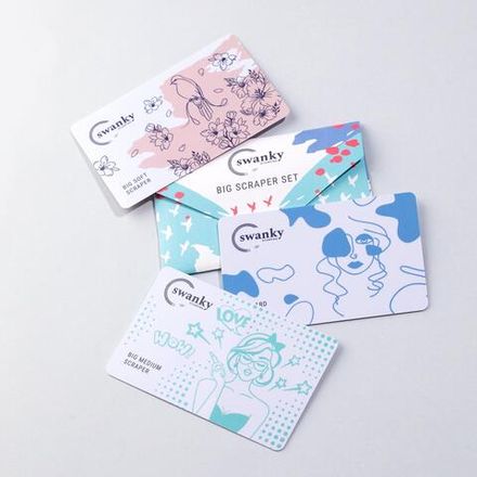Swanky Stamping Набор больших скраперов для стемпинга, 3шт