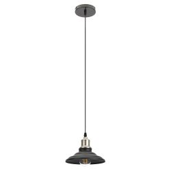 Светильник подвесной ЭРА PL4 BK/BN под лампу E27 высота плафона 80мм подвеса 800мм черный/темный никель | Подвесы в стиле LOFT