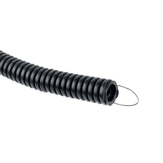 Труба гофр. безгалогеновая FRHF с протяжкой d20 мм (100 м) черная EKF-Plast FRHF-20