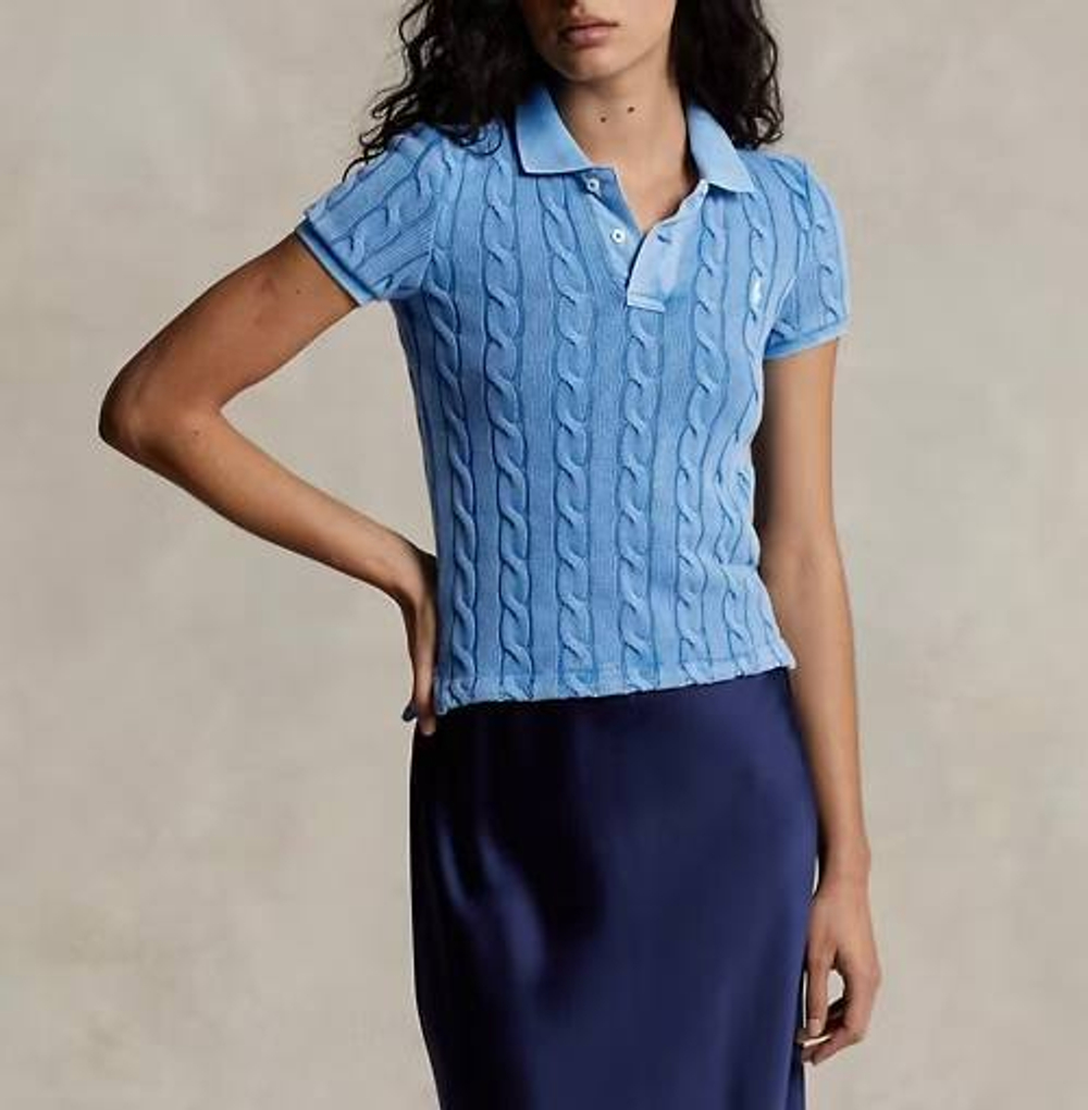Футболка-поло с косичкой от Polo Ralph Lauren
