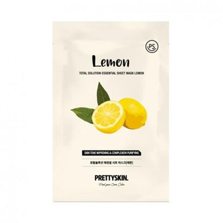 Тканевая маска с экстрактом лимона PRETTYSKIN Total Solution Essential Sheet Mask Lemon