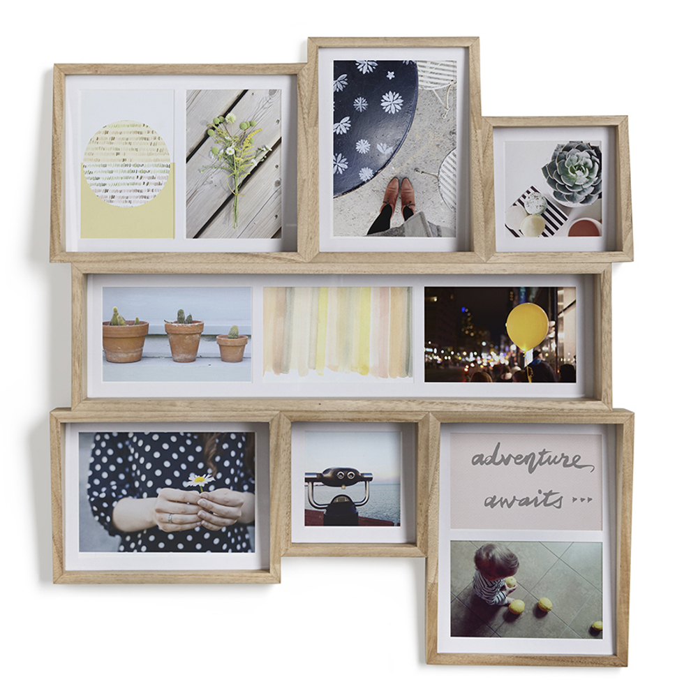 Мультирамка настенная Edge светлое дерево