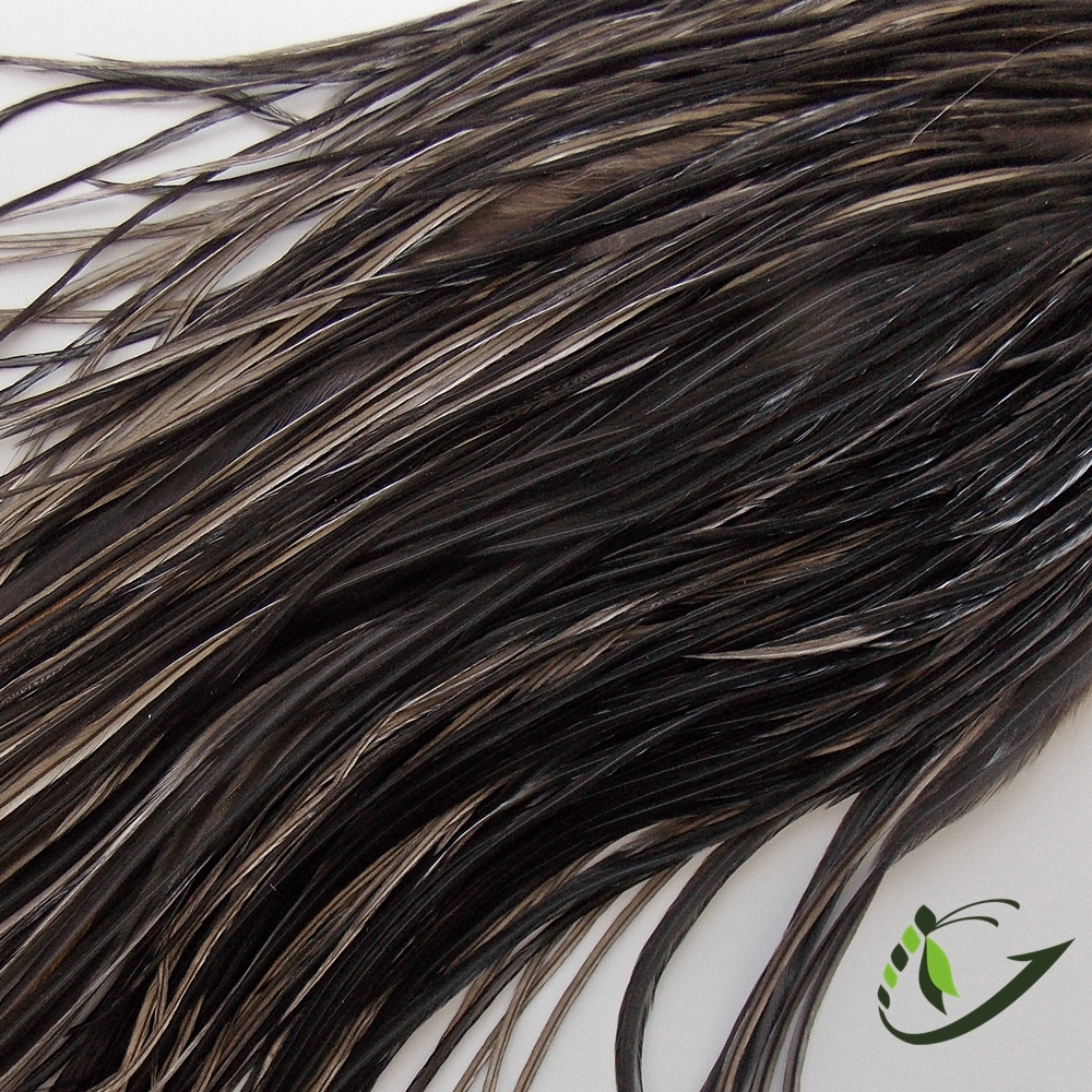 Перо из седла петуха Natural Black