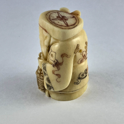 Статуэтка нэцкэ Божество Дзюродзин с посохом