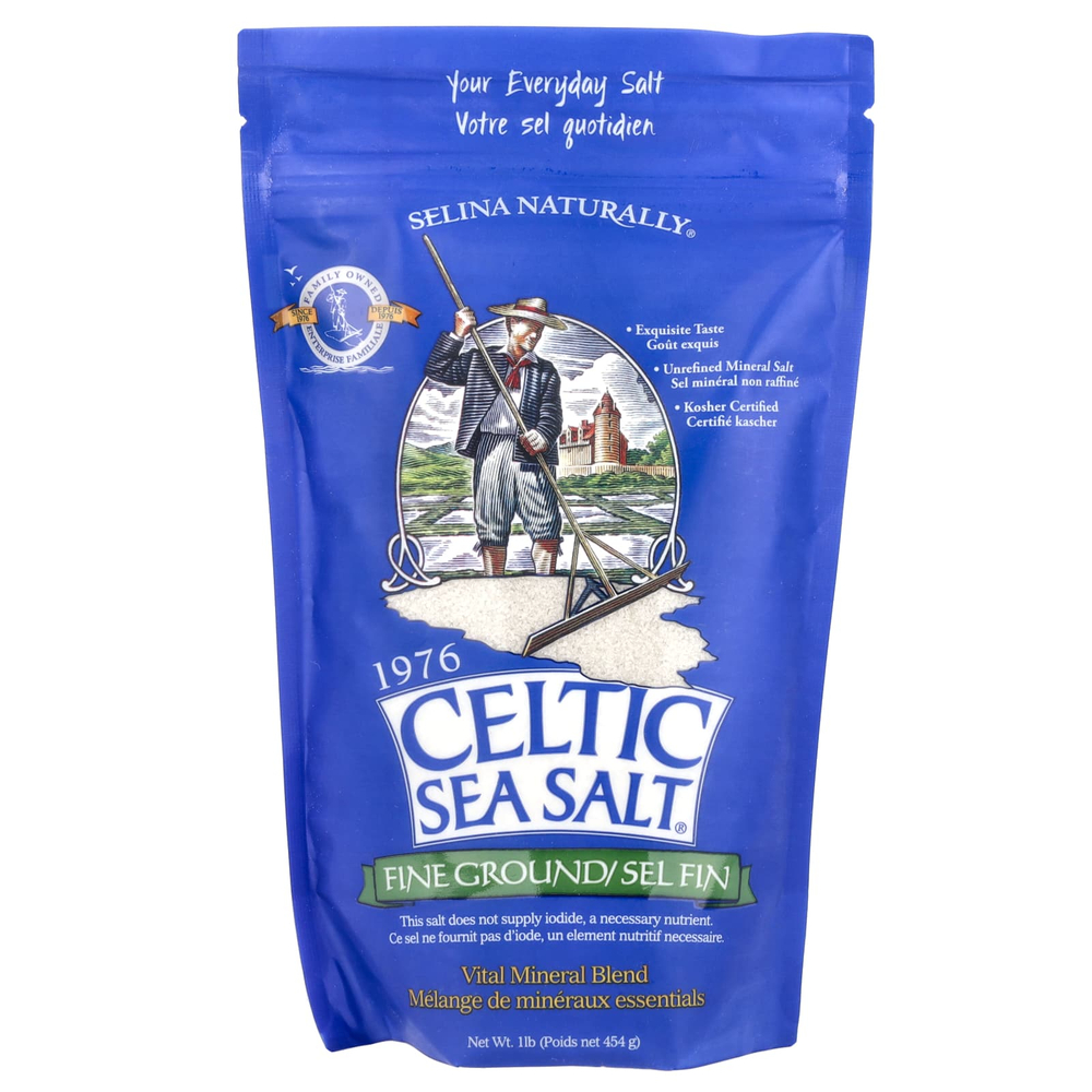 Celtic Sea Salt, мелкого помола, смесь жизненно важных минералов, 454 г (1 фунт)