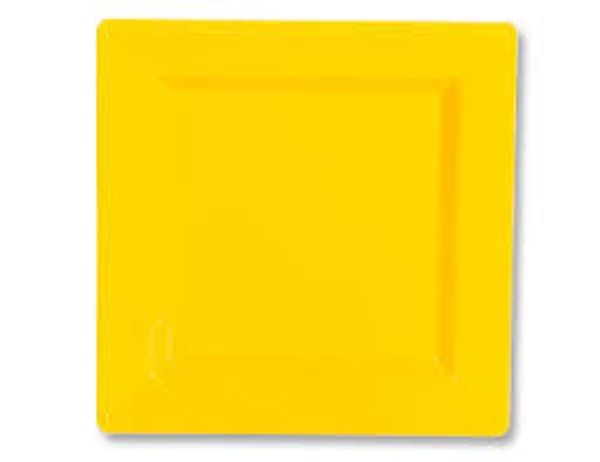 Тарелки пласт Yellow Sunsh квад 18см10шт