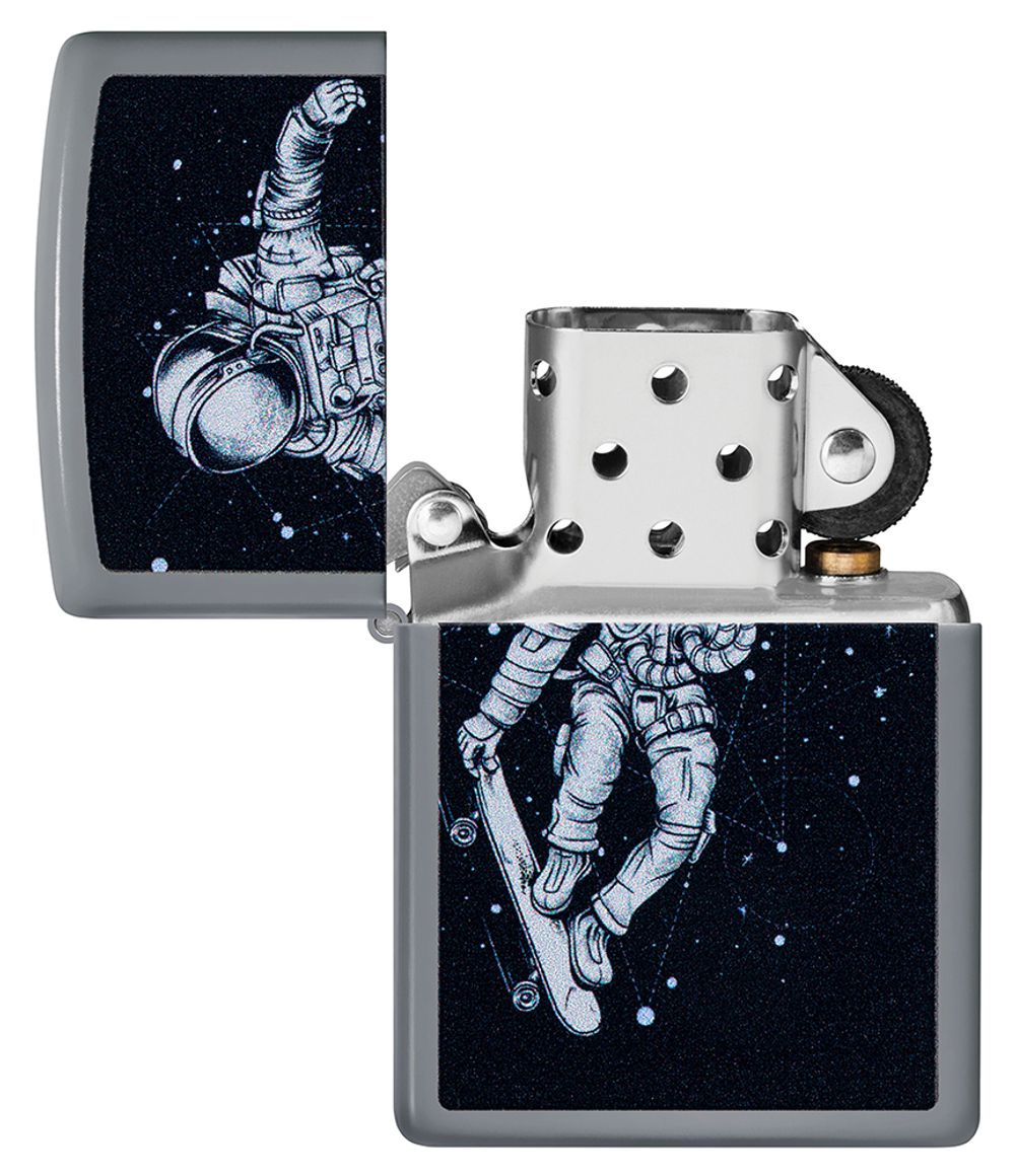 Зажигалка Zippo Skateboarding Astronaut с покрытием Flat Grey (48644) 4
