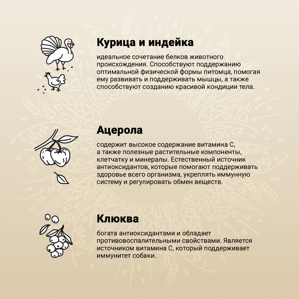 Сухой корм CRAFTIA NATURA для щенков средних и крупных пород из курицы и индейки 7 кг