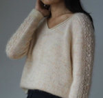 Пуловер спицами "Sky Tea"