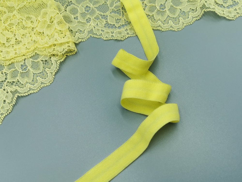 Эластичная бейка (матовая), 15мм, желтая, (Арт: K626/15-286), Lauma, м