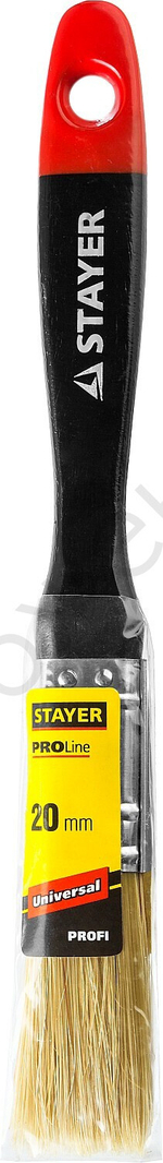 STAYER Universal 20 мм, 3/4″ светлая натуральная щетина, деревянная ручка, Плоская кисть, PROFESSIONAL (0104-020)