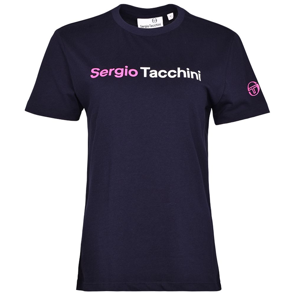 Женская теннисная футболка Sergio Tacchini Robin Woman T-shirt - navy/pink