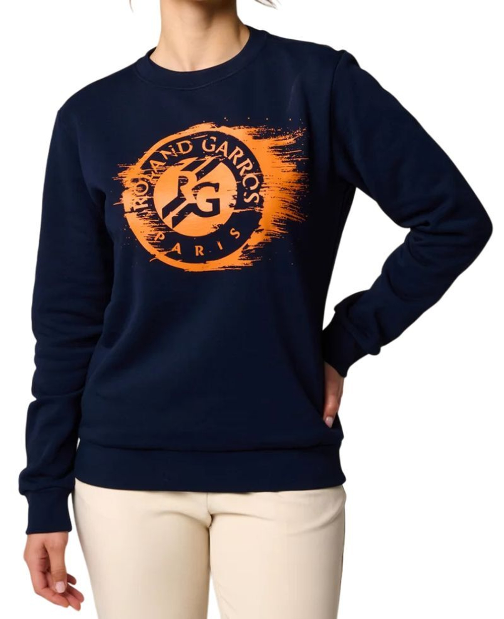 Женская Кофта теннисная Roland Garros Sophie Pop Energy Sweatshirt - небесный