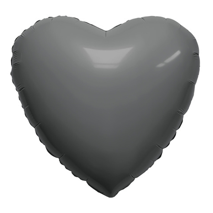 Шар (19''/48 см) Сердце, Графит, 1 шт. И57
