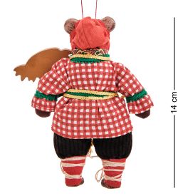 RK-874/3 Кукла подвесная «Медведь в колпаке с подсолнухом»