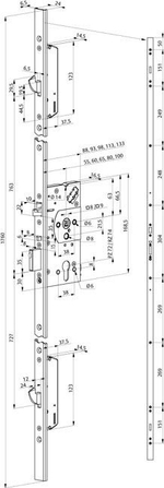 Многоригельный замок MEDIATOR 629X700PZ