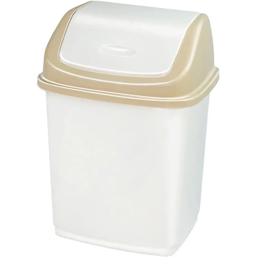 Ведро для мусора»Ромашка»35л с перекидным верхом (Эльфпласт)