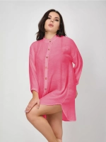 туника пляжная рубашка летняя на пуговицах