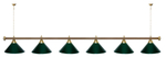Лампа STARTBILLIARDS 6 пл. (плафоны золотые,штанга золотая,фурнитура золото)