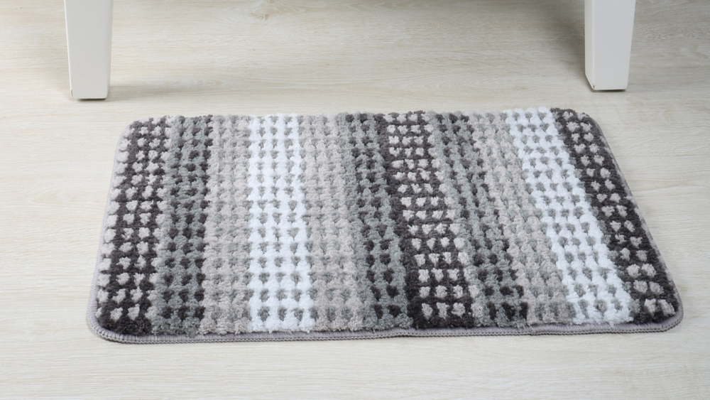 "POINT" Коврик для ванной 1-ый серый (40х60см) GR-5201K