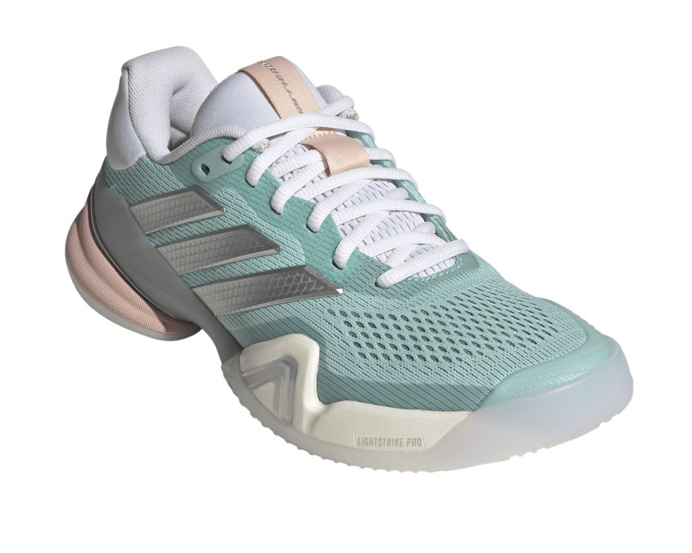 Женские теннисные кроссовки Adidas Barricade 14 W - semi flash aqua/silver metallic/blush pink
