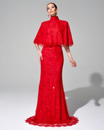 Юбка длины макси "Гранатовый браслет"