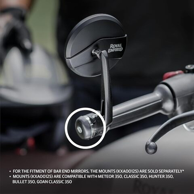 Комплект торцевых зеркал Royal Enfield Black Bar End Mirrors 1990401