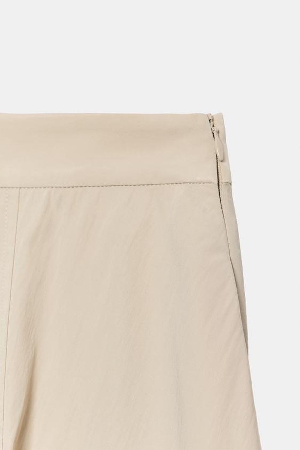 ZARA ЮБКА МИДИ-КЛЕШ — ZW COLLECTION, БЕЖЕВЫЙ
