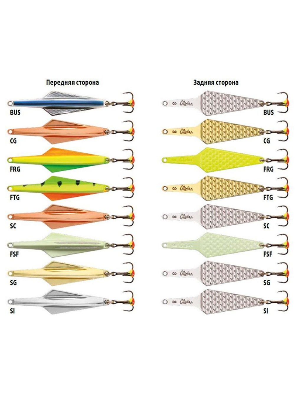Блесна вертикальная Glider WGL080030FTG 1 штука