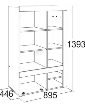 ОЛЬГА-19 ШКАФ КОМБИНИРОВАННЫЙ НИЗКИЙ