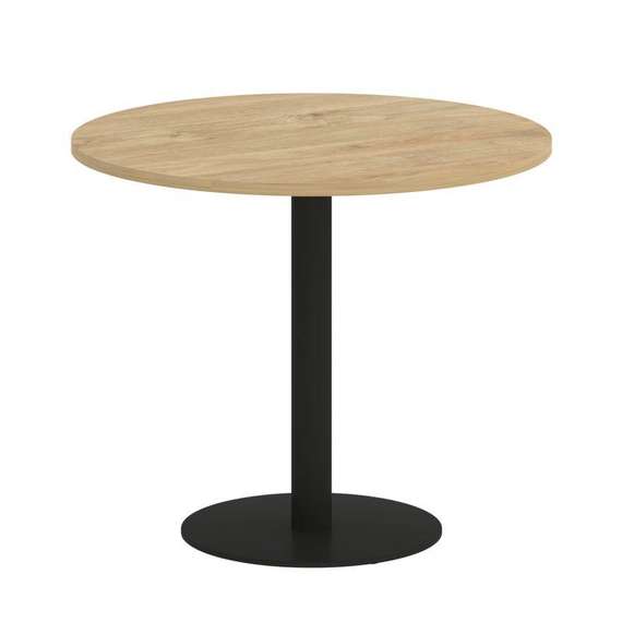 Onix Direct Стол круглый O.SPRG-1 Тиквуд Светлый/Металл Черный 900*900*750