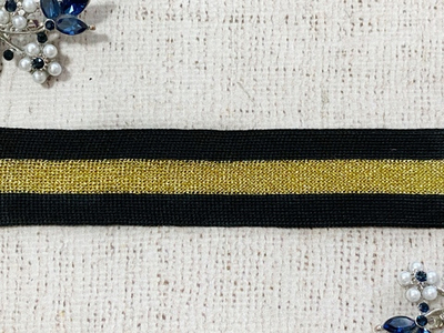 Лента лампасная трикотажная люрекс, ш. 3 см.
