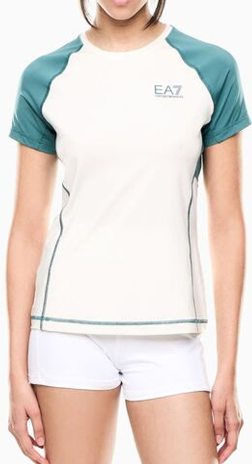 Женская теннисная футболка EA7 Tennis Pro In Ventus7 - hydro/tofu