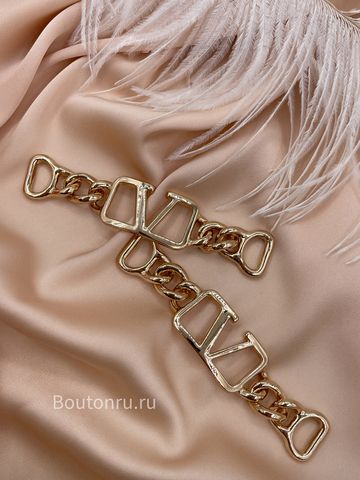 Декоративная цепочка ВЛНТ. золотистая  9,5 см