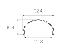 Рассеиватель радиальный матовый поликарбонат LC-LRM-36-6R