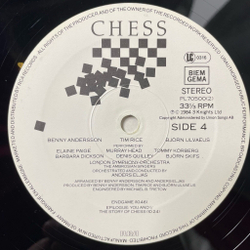 Винтажная виниловая пластинка LP Benny Andersson, Tim Rice, Bjorn Ulvaeus Chess Шахматы Мюзикл (Germany 1984)