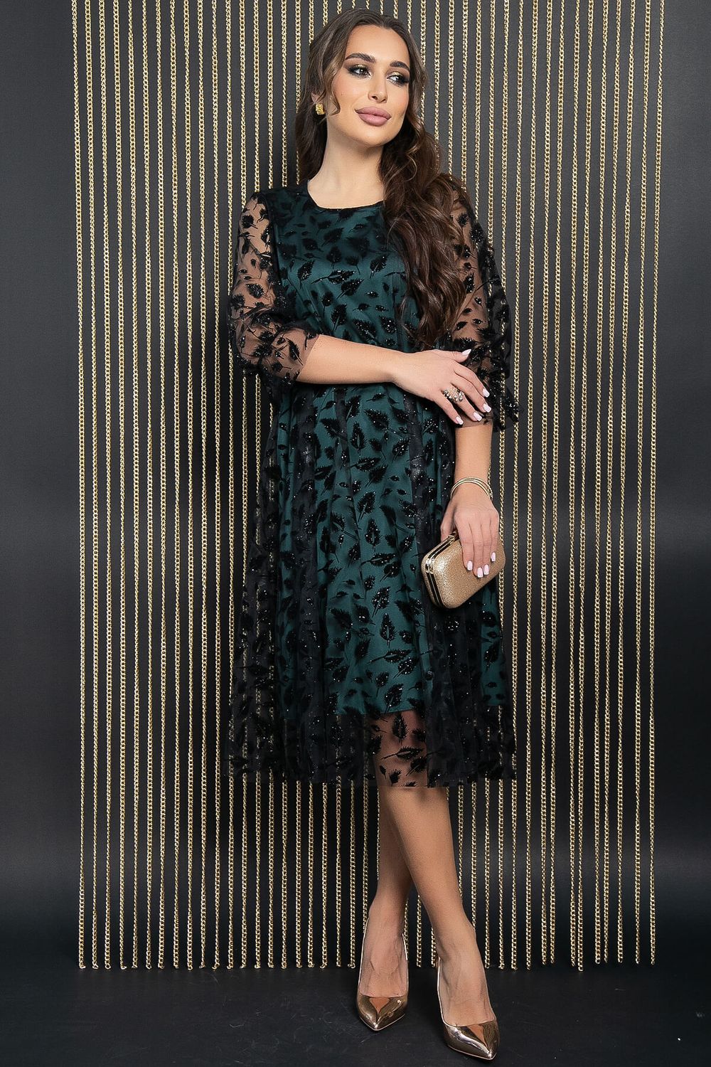 Платье Эйва (зеленое) П11512 LT Collection (Акция)