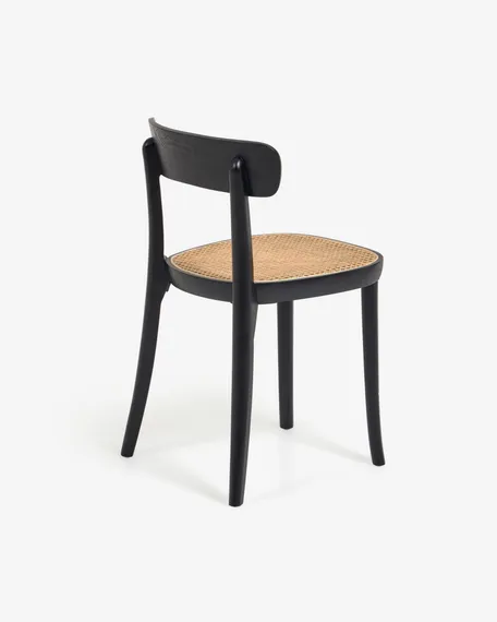 Стул Romane с сиденьем из ротанга черный каркас | La Forma | Испания | Купить в Hallberg.ru