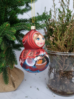 Матрешка стеклянная "Красная Шапочка"