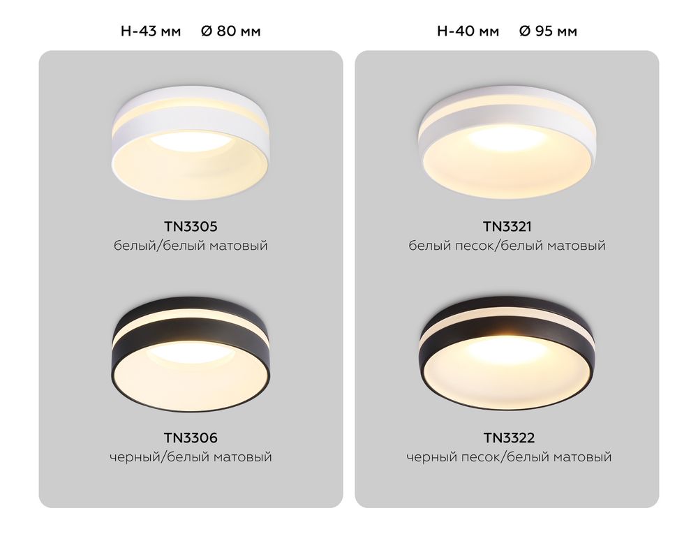 Ambrella Встраиваемый точечный светильник MR16 с акрилом Techno TN3321