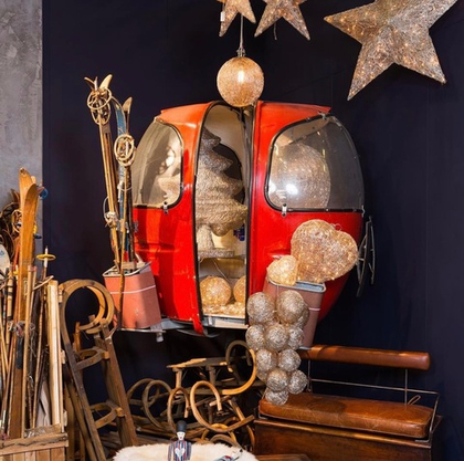 Вагон фуникулёра, новогоднее украшение, 8 см