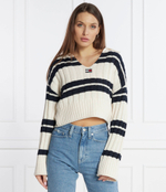 Свитер STRIPE EXT Tommy Jeans - экрю(DW0DW17321)
