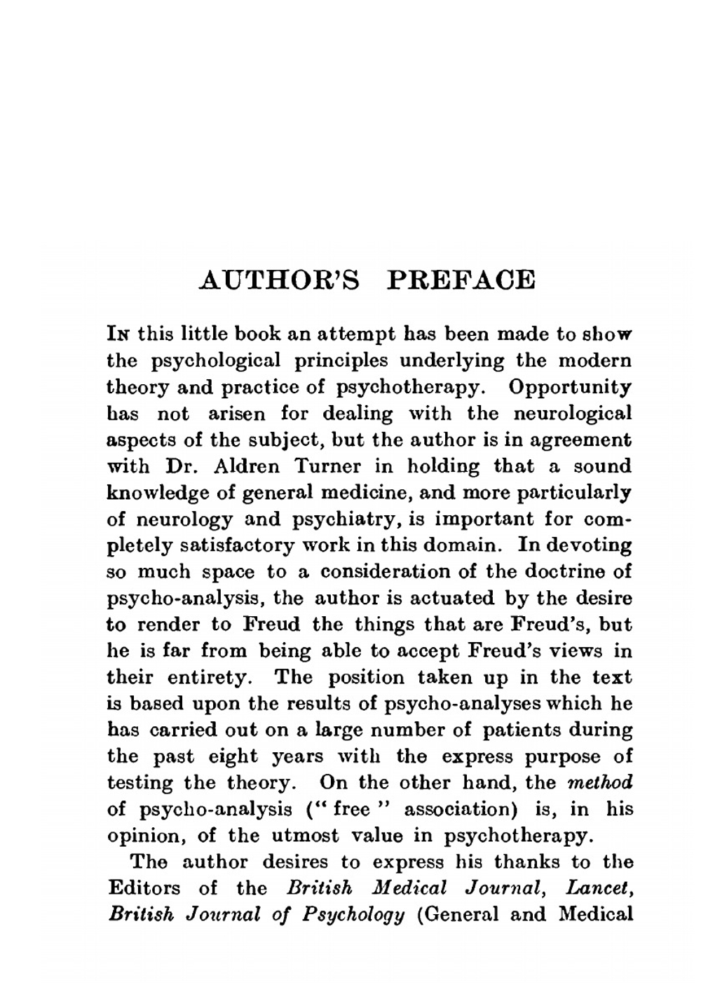 Psychology and psychotherapy | William Brown