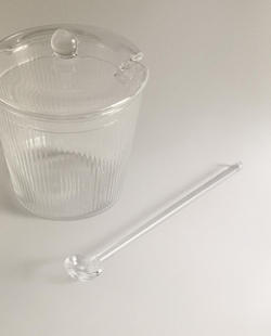 Zara Home сахарница из боросиликатного стекла, цвет прозрачный, 11.5 см