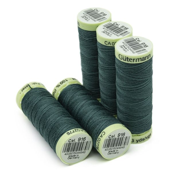 Нитки отделочные Gutermann Top Stitch 30 (30 метров), 5 кат. | 916 галапагосский зеленый
