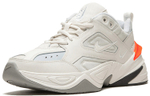 Nike M2K Tekno shock absorption, non-slip, wear-resistant, low-cut daddy shoes women's white orange