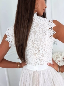 кружевное белое платье + plus size