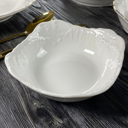 Lenardi 305-038 Набор из 6 квадратных салатников 15см АВРОРА в под.уп.(х12)Фарфор