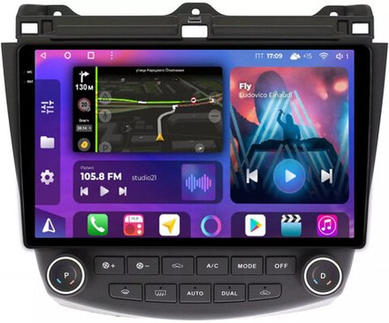 Магнитола для Honda Accord 7 2003-2008 - FarCar BM3222M монитор 10.36" QLED на Android 14, TS10, 4+32Гб, CarPlay, 4G SIM-слот